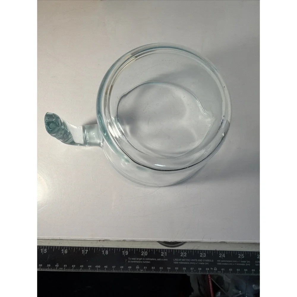Vintage 2 Pyrex Blue Tint Glass Measuring Cup Set 1 Cup & 4 Cup /See Description